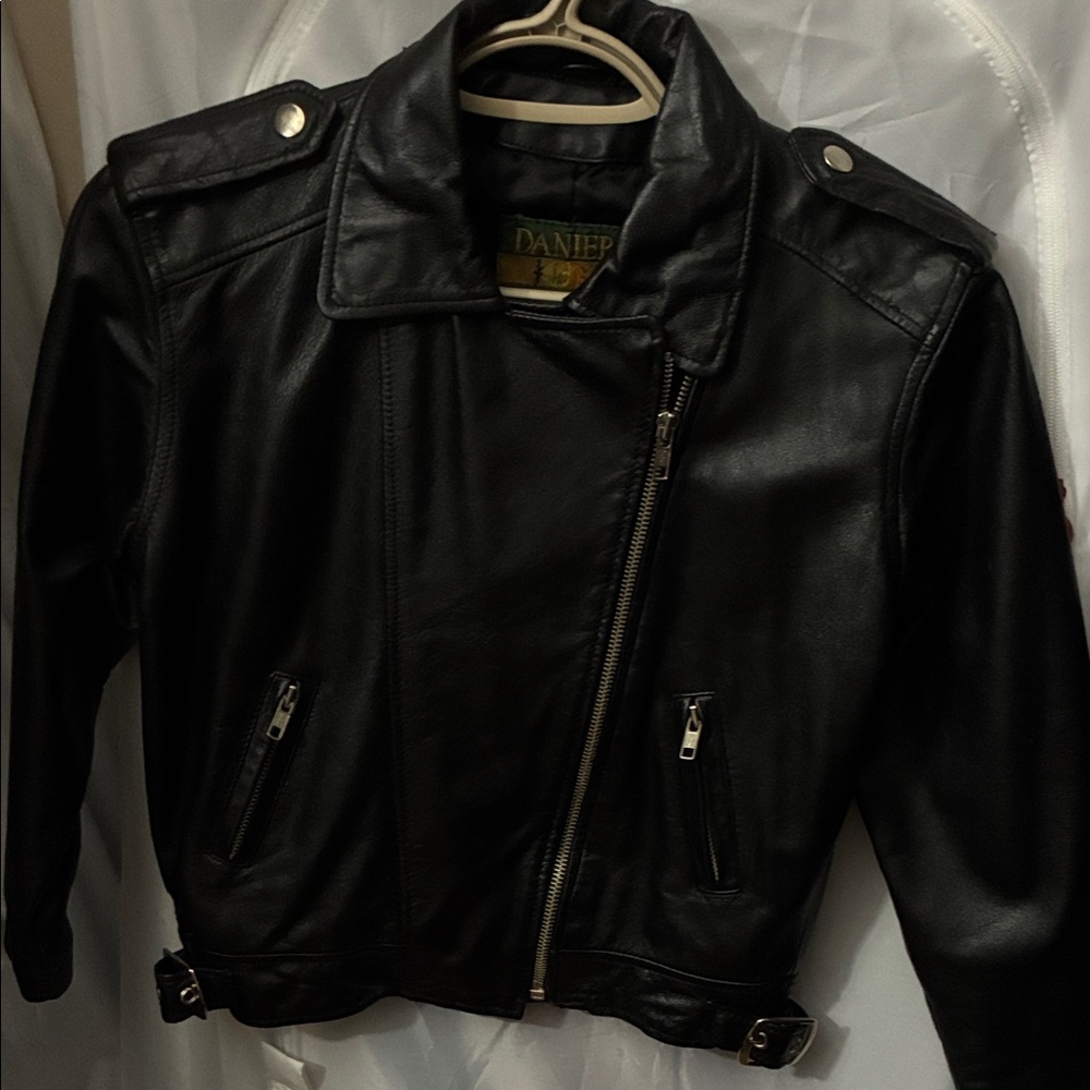 Danier Classic Black Leather Jacket